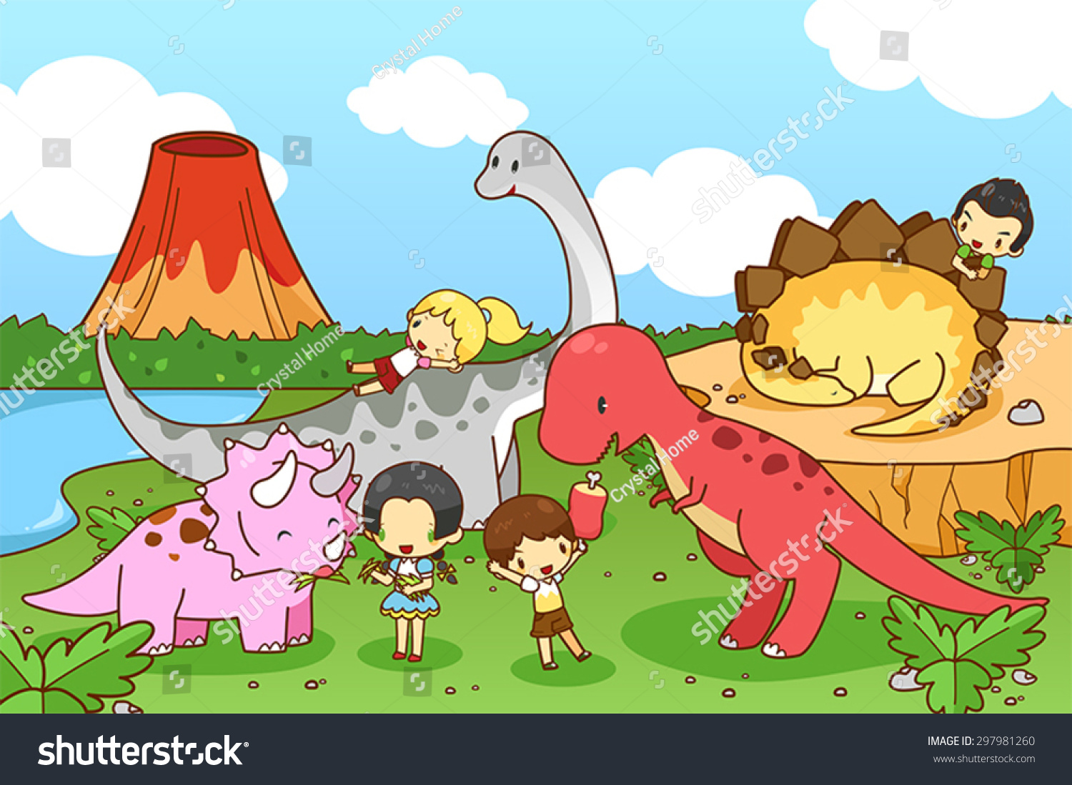 dinosaurs playing