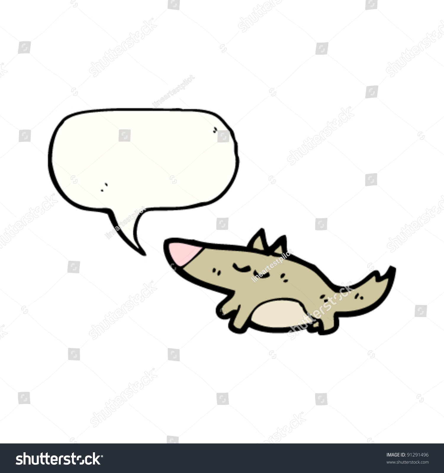 Cartoon Dog With Big Nose Stock Vector Illustration 91291496 Shutterstock