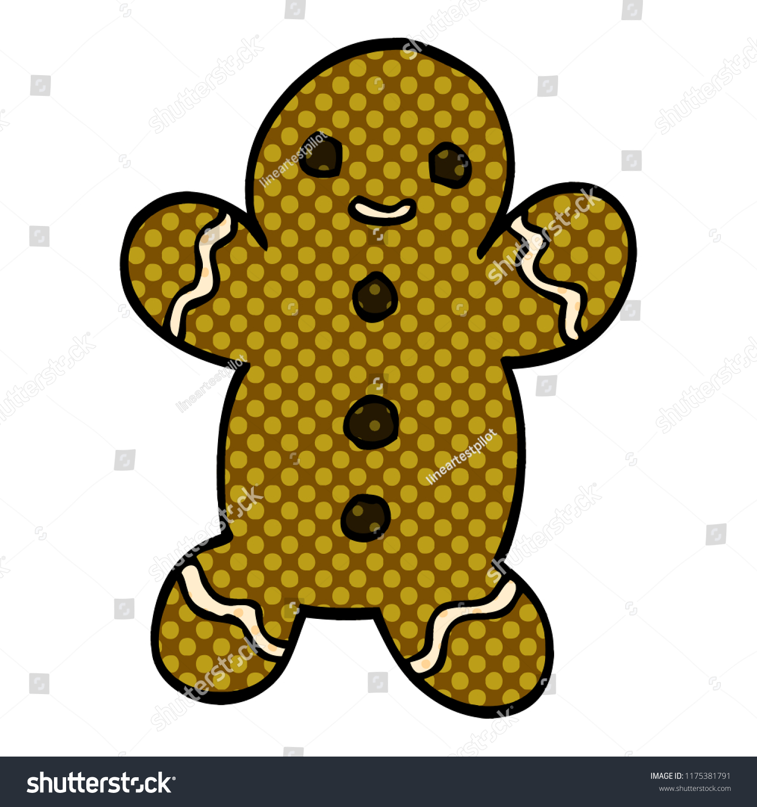 Cartoon Doodle Gingerbread Man Stock Vector Royalty Free