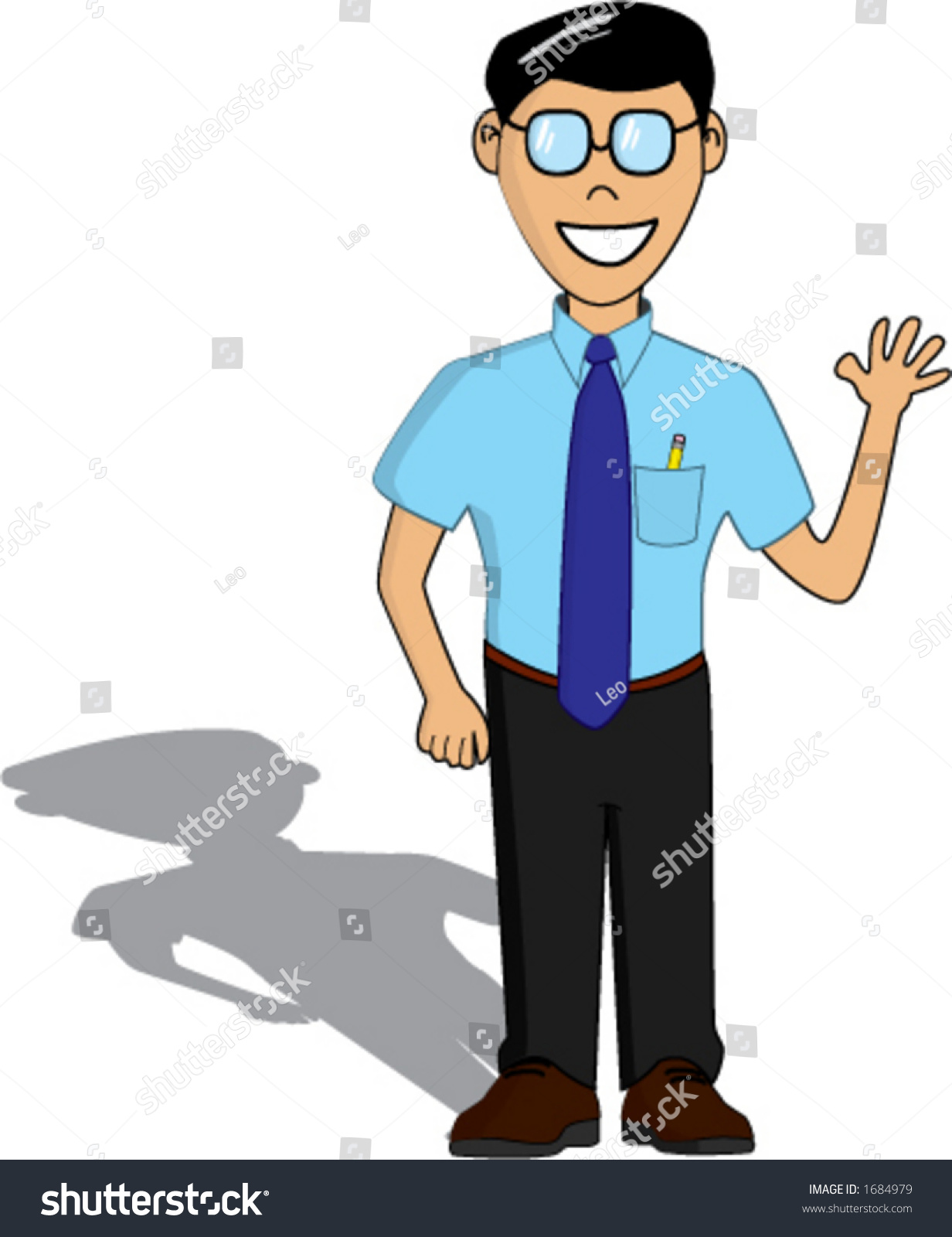 Cartoon Drawing Smart Looking Guy Stock Vector 1684979 - Shutterstock