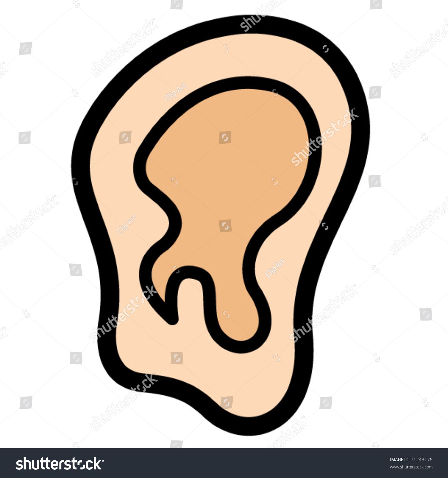 Cartoon Ear. Stock Vector Illustration 71243176 : Shutterstock