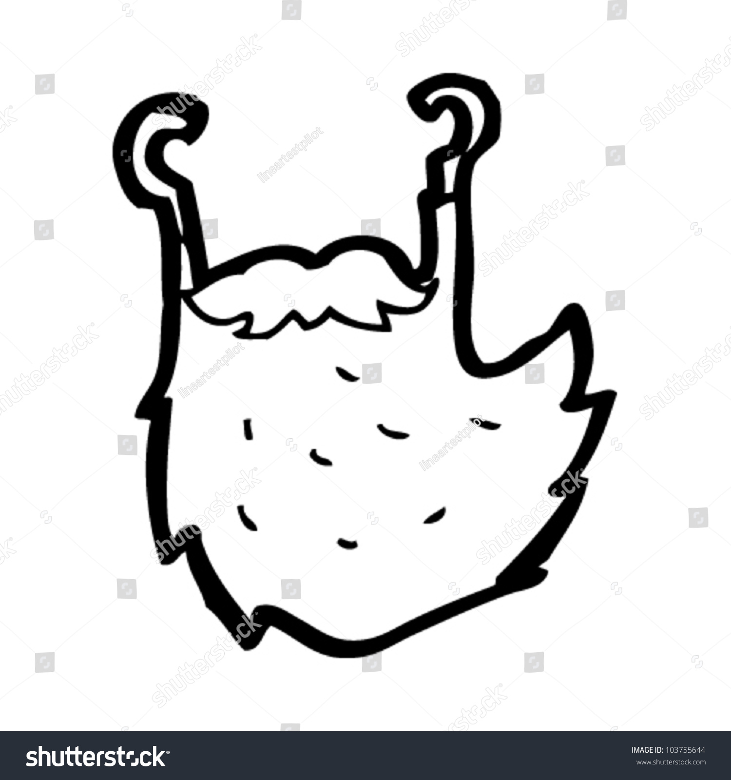 Cartoon Fake Beard Stock Vector Illustration 103755644 : Shutterstock