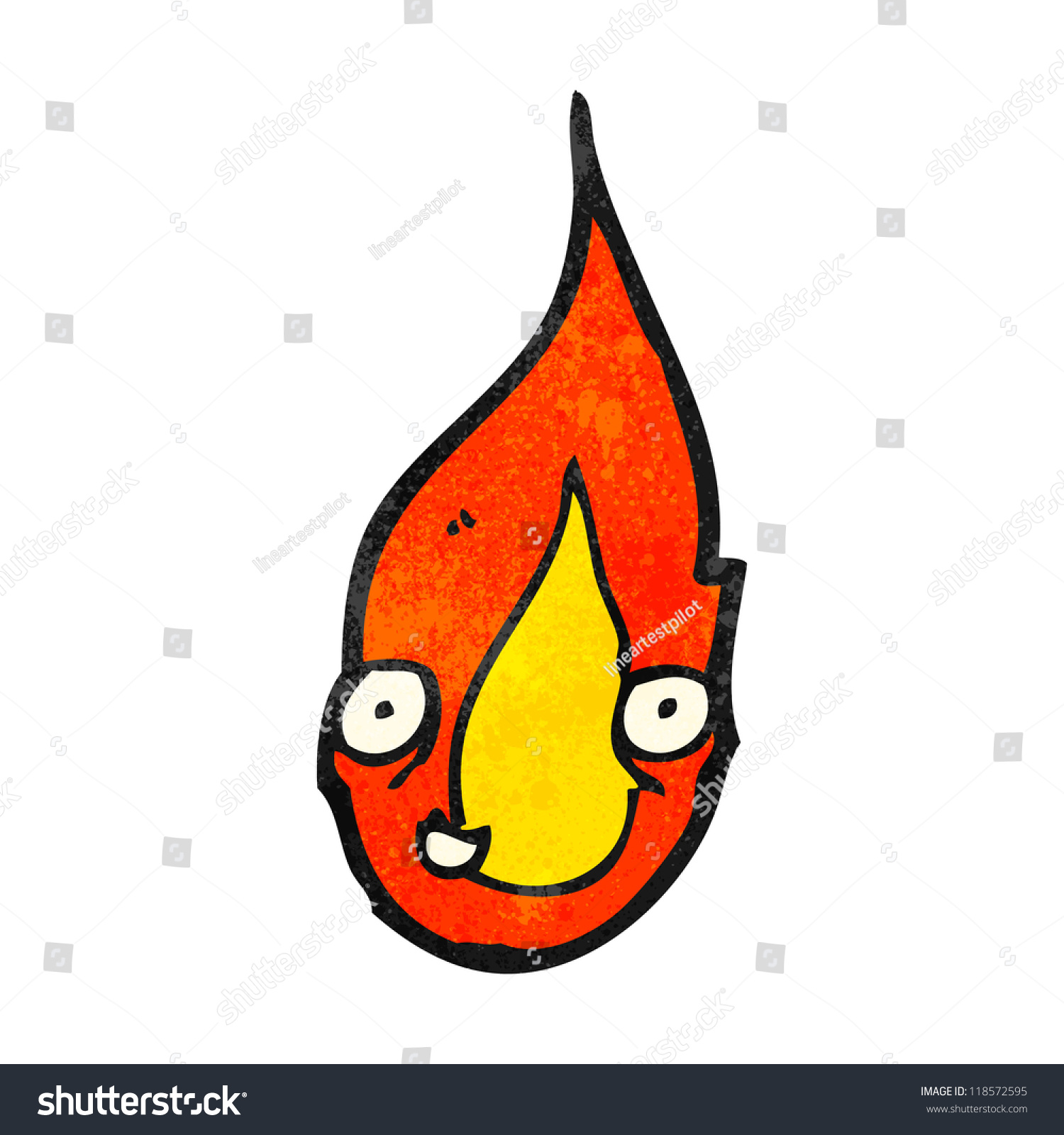Cartoon Flame Stock Vector Illustration 118572595 : Shutterstock