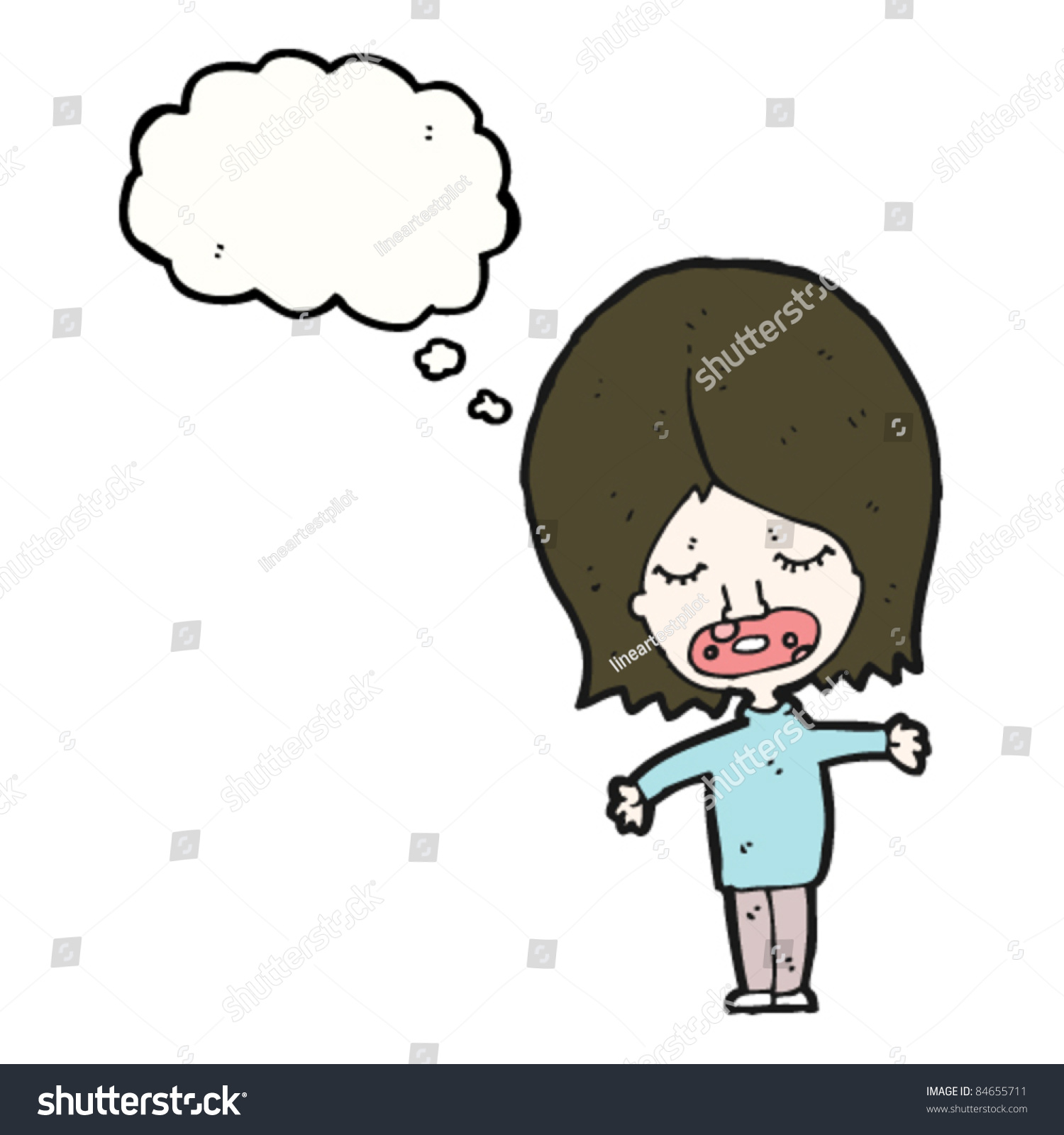 Cartoon Girl With Big Lips Stock Vector 84655711 : Shutterstock