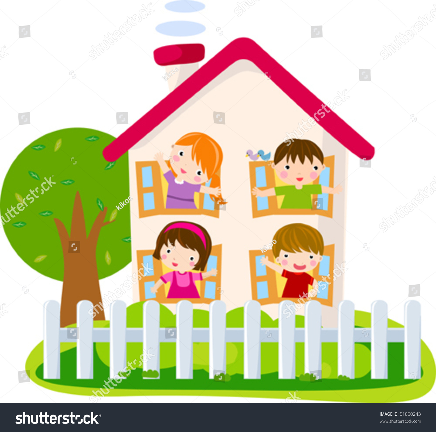 Cartoon House Stock Vector 51850243 - Shutterstock