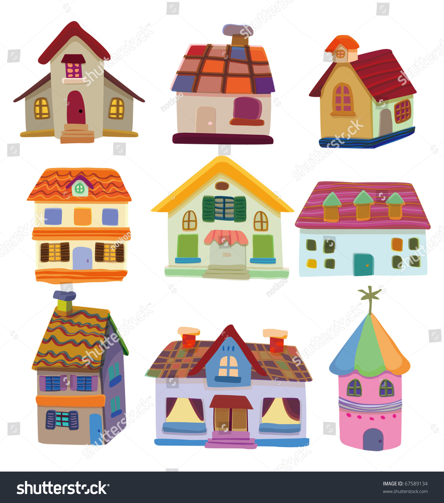 Cartoon House Icon Stock Vector 67589134 - Shutterstock