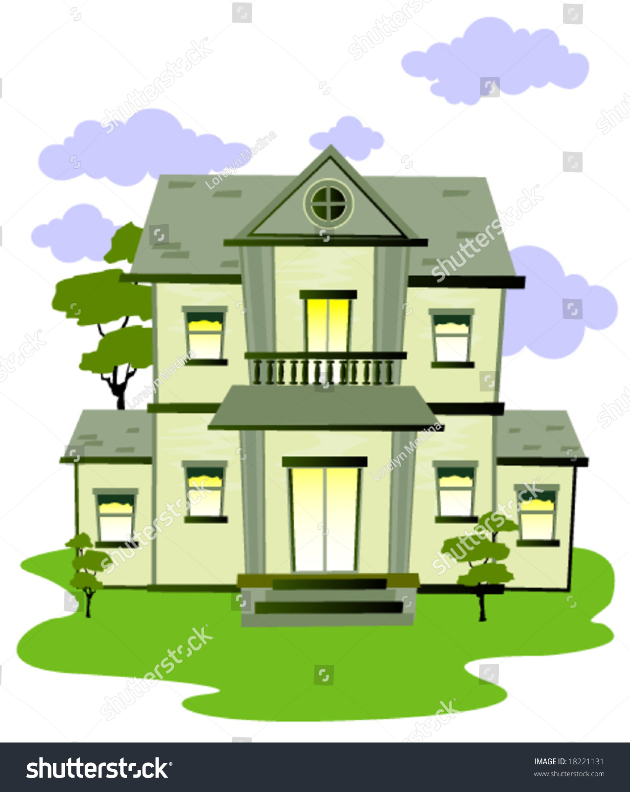 Cartoon House - Vector - 18221131 : Shutterstock