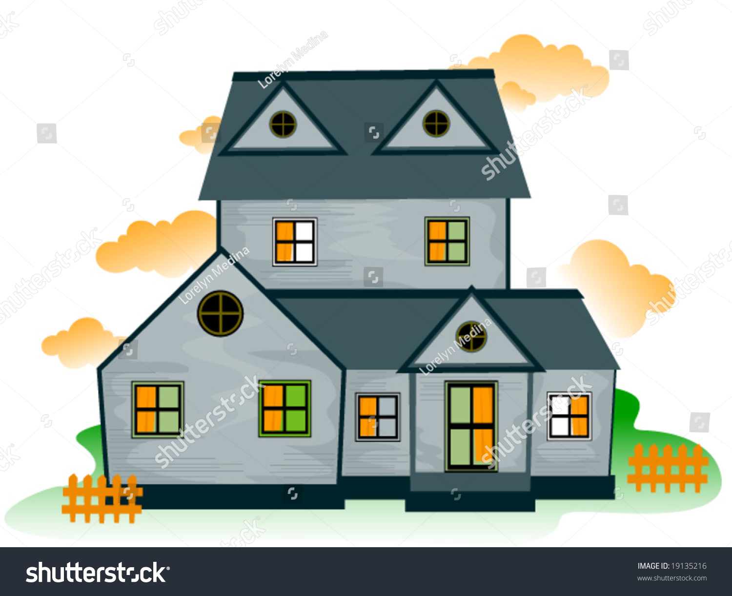 Cartoon House - Vector - 19135216 : Shutterstock