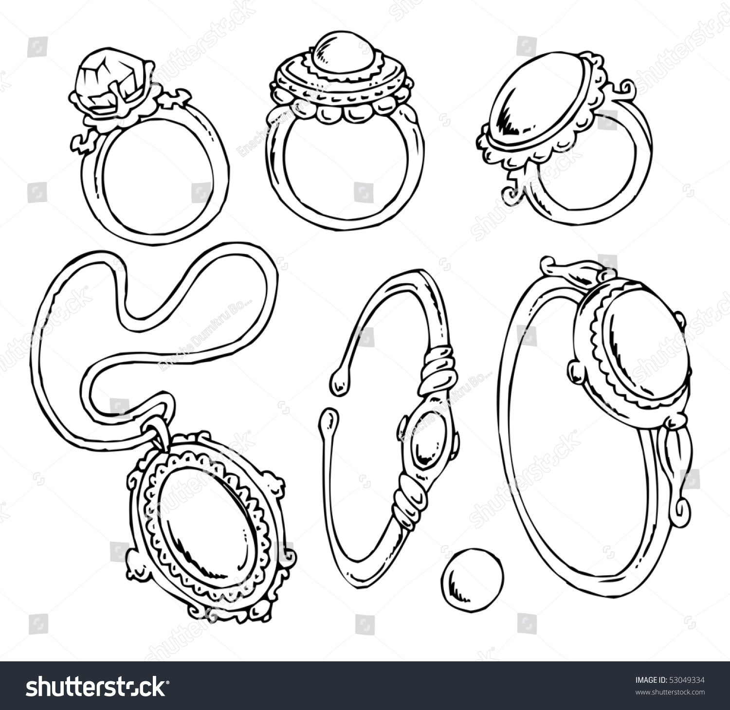 Cartoon Jewelryclipart Stock Vector 53049334 - Shutterstock