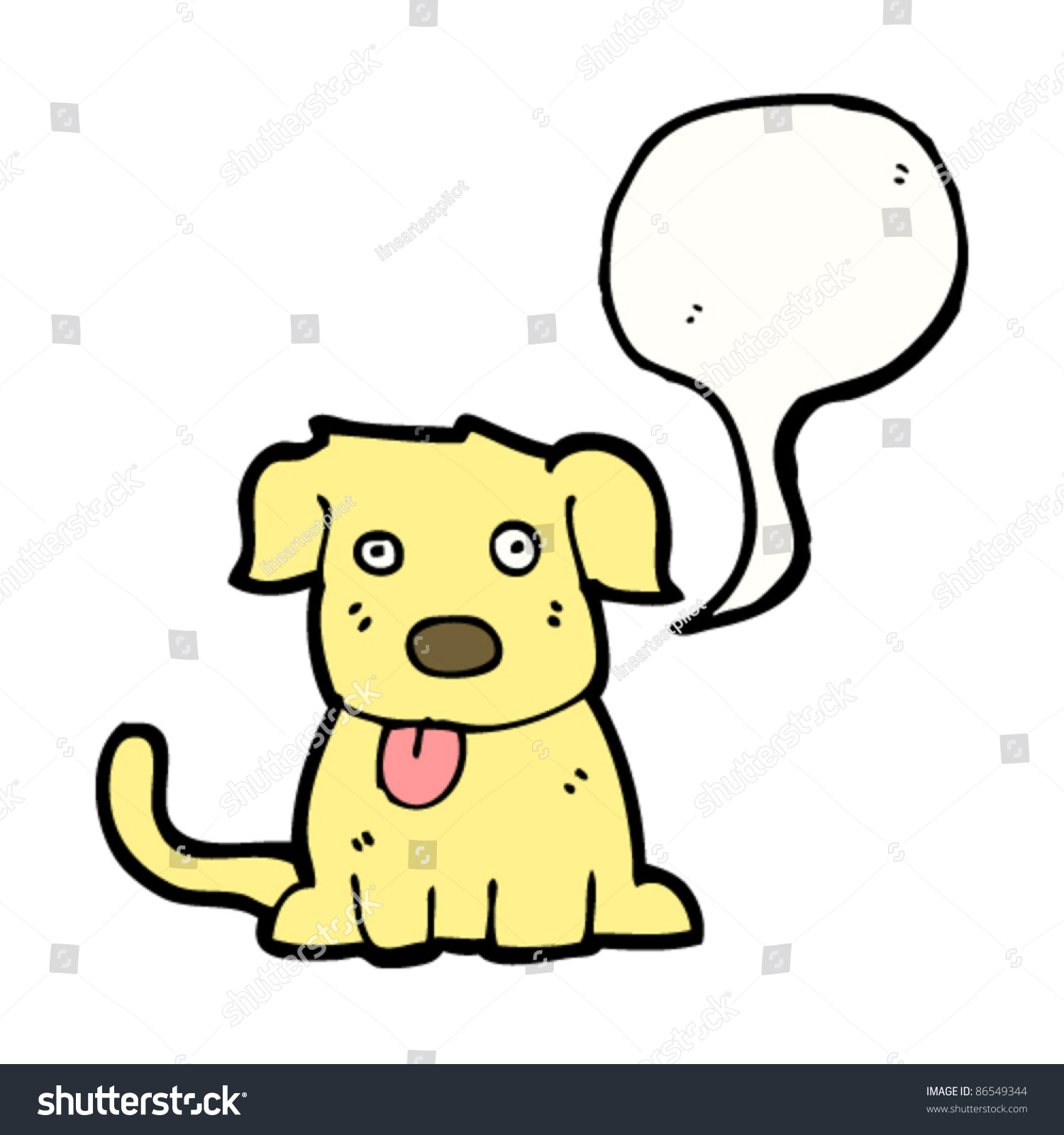 Cartoon Labrador Puppy Stock Vector 86549344 - Shutterstock