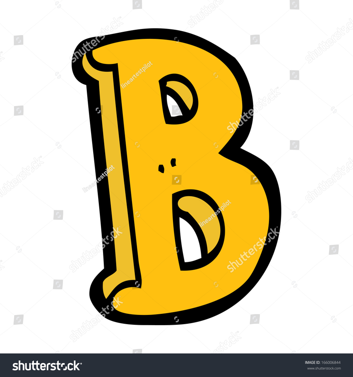 Cartoon Letter B Stock Vector 166006844 - Shutterstock