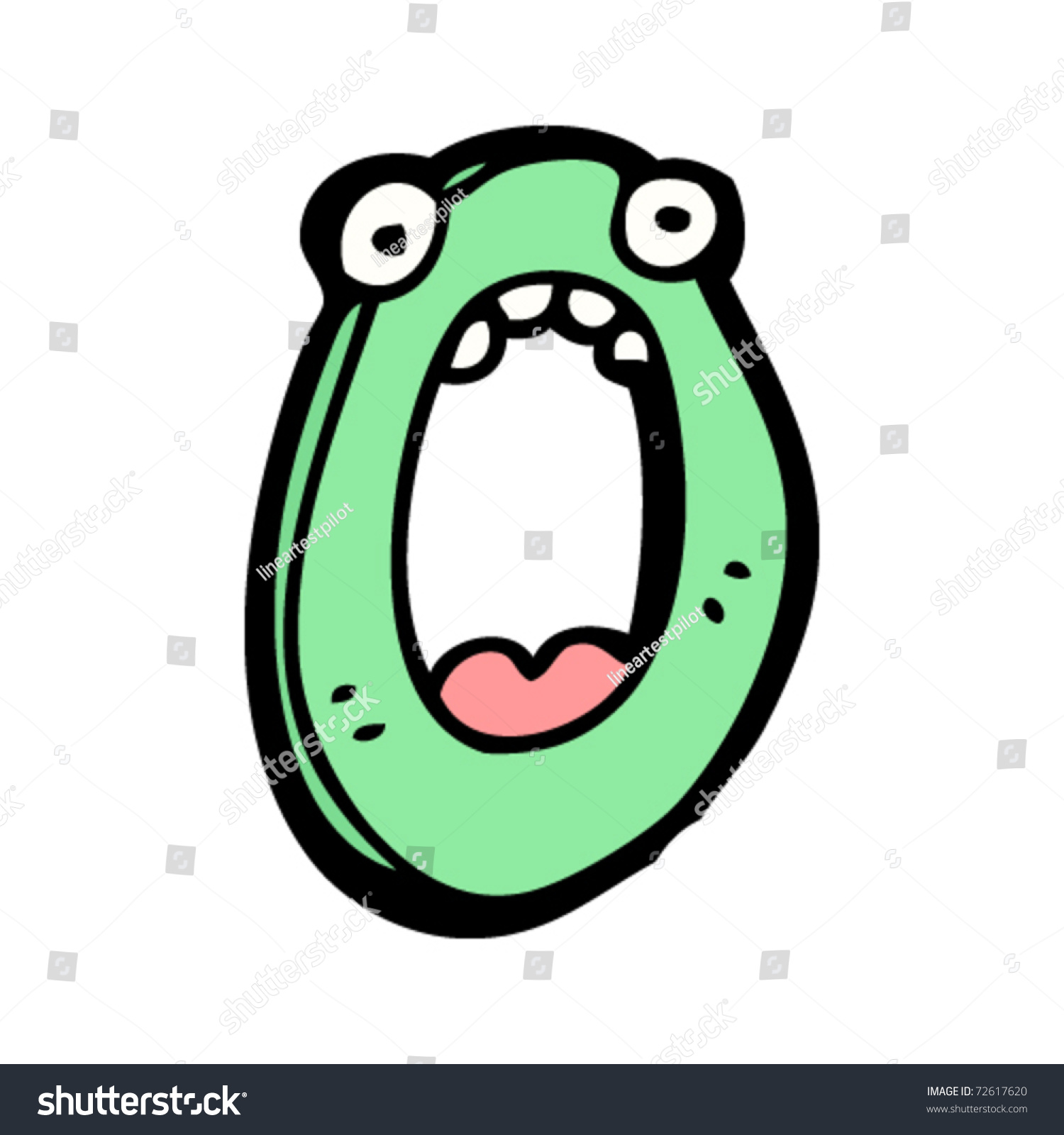 Cartoon Letter O Stock Vector 72617620 - Shutterstock