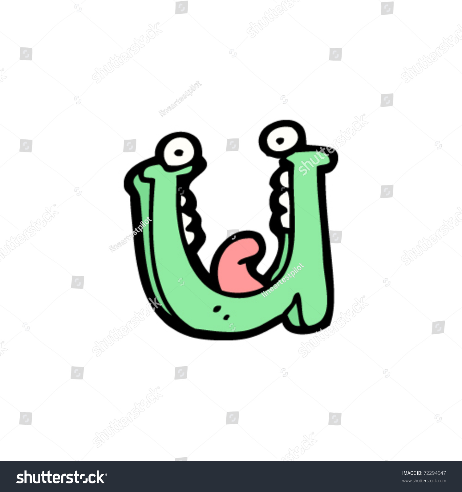 Cartoon Letter U Stock Vector Illustration 72294547 : Shutterstock