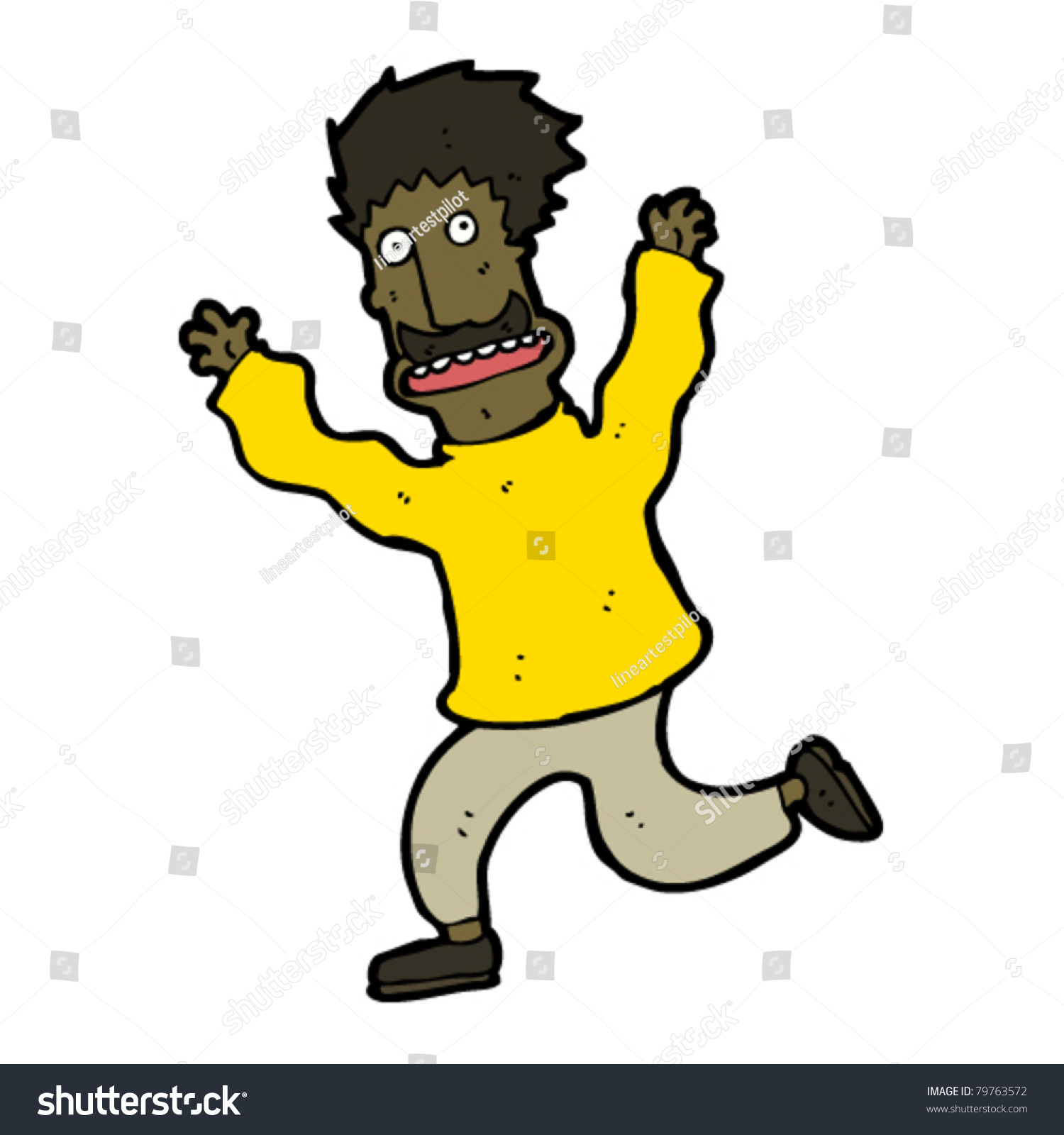 Cartoon Man Running Away Stock Vector Illustration 79763572 : Shutterstock