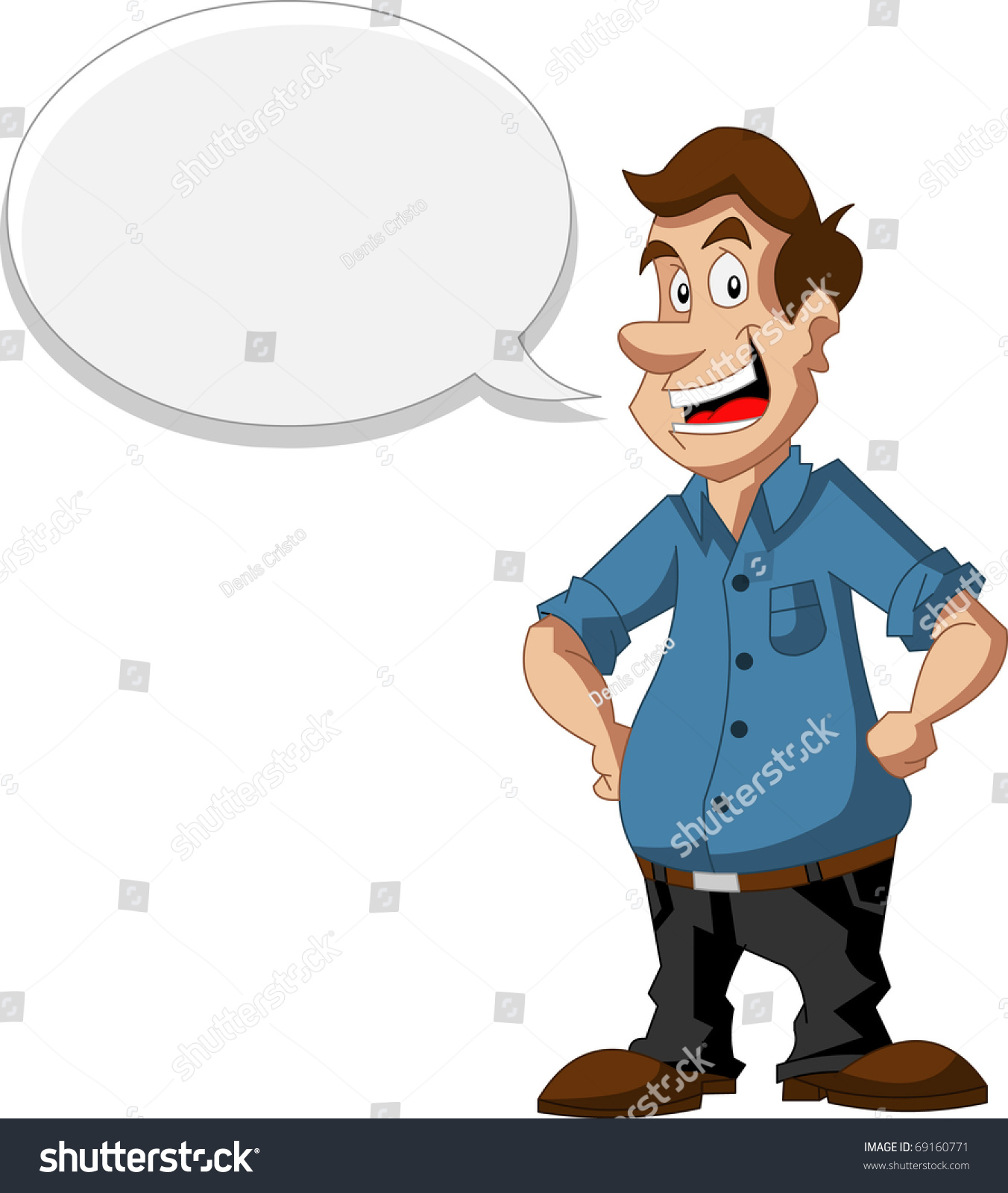 Cartoon Man Talking Stock Vector Illustration 69160771 Shutterstock