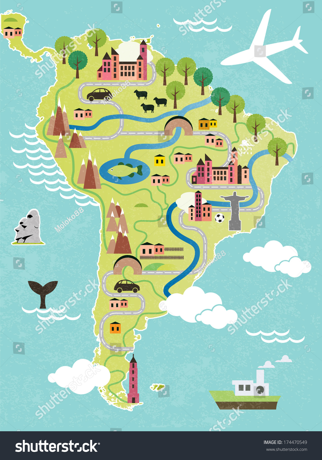 clipart map south america - photo #41