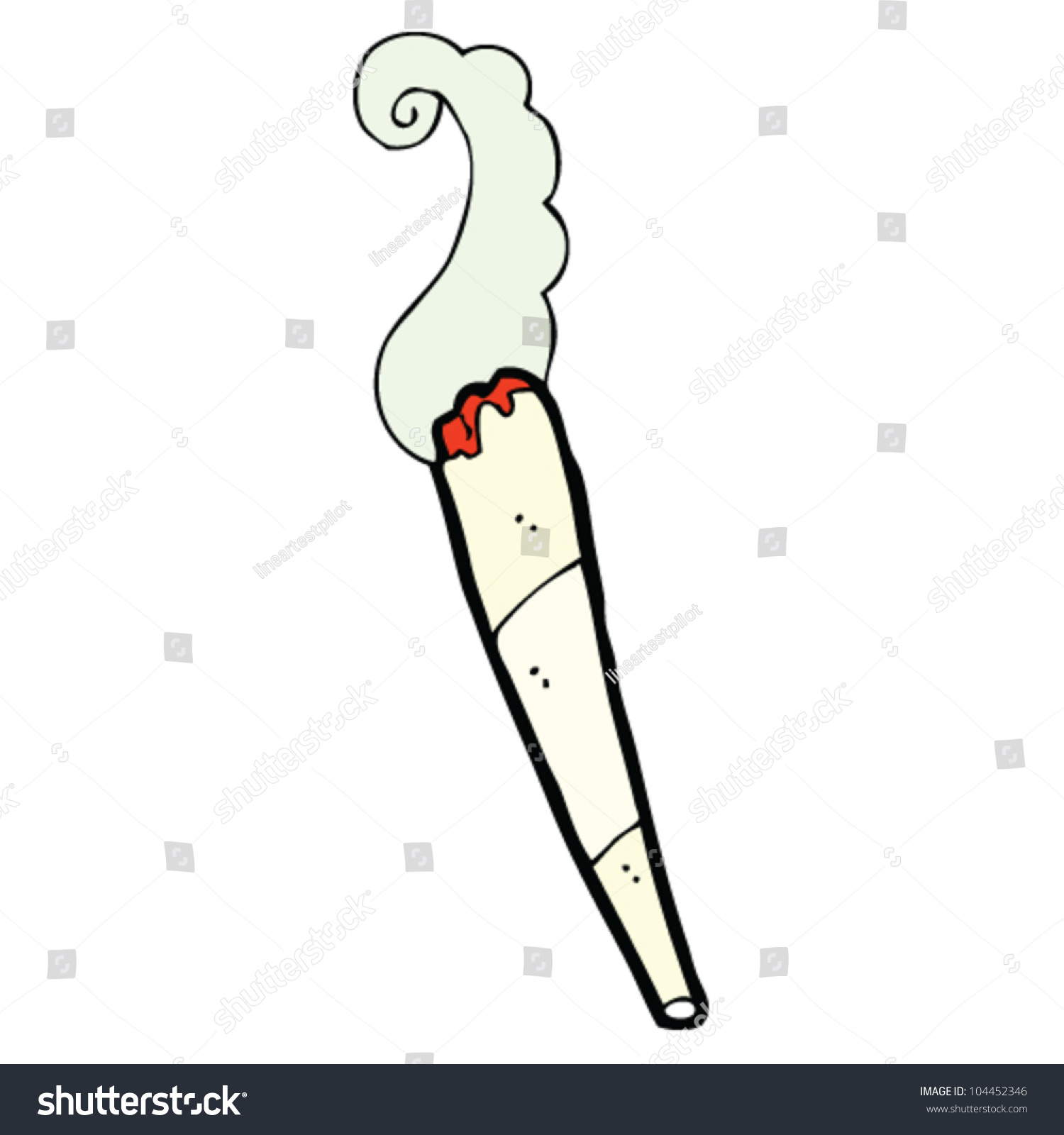 Cartoon Marijuana Joint Stock Vector Illustration 104452346 : Shutterstock