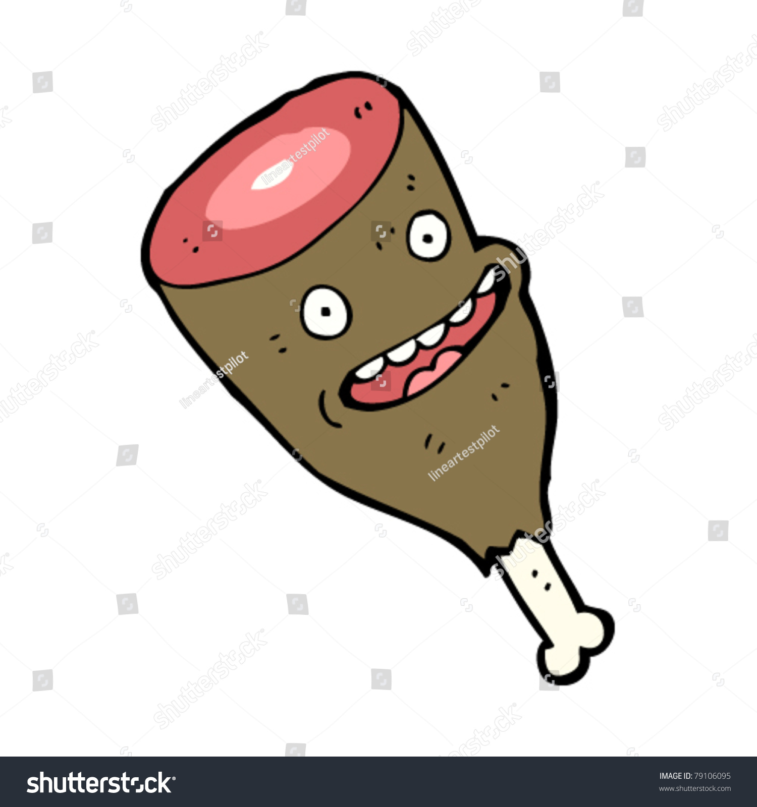 Cartoon Meat Character Stock Vector Illustration 79106095 : Shutterstock