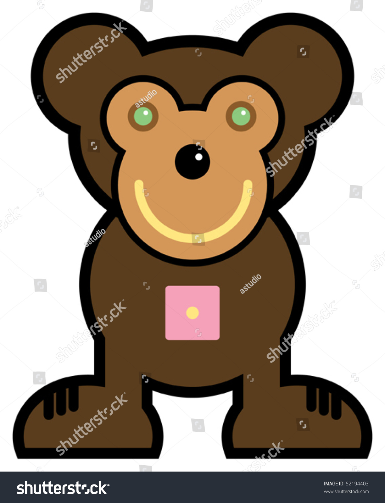 Cartoon Monkey, Vector Illustration - 52194403 : Shutterstock