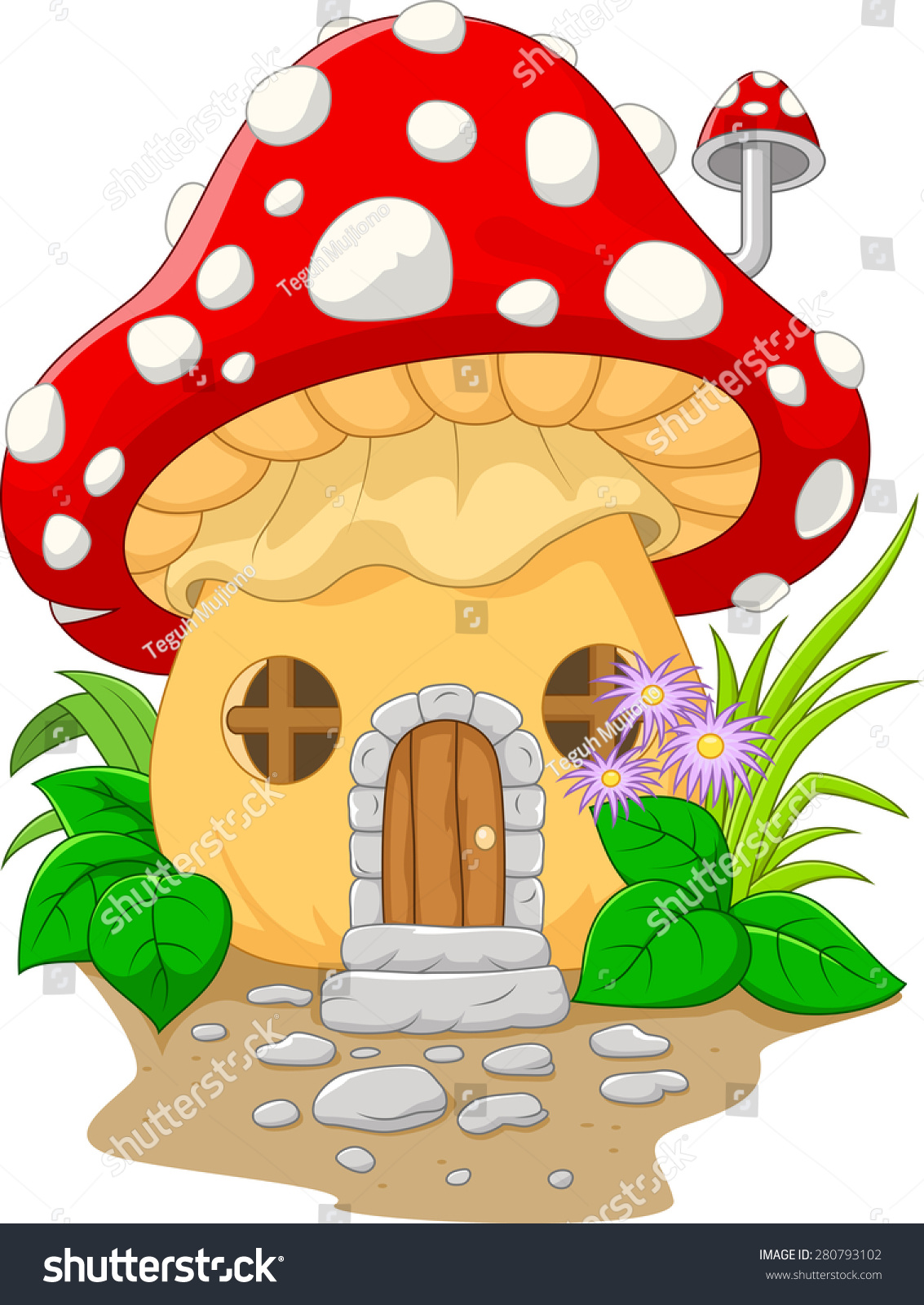 mushroom house clipart - photo #38