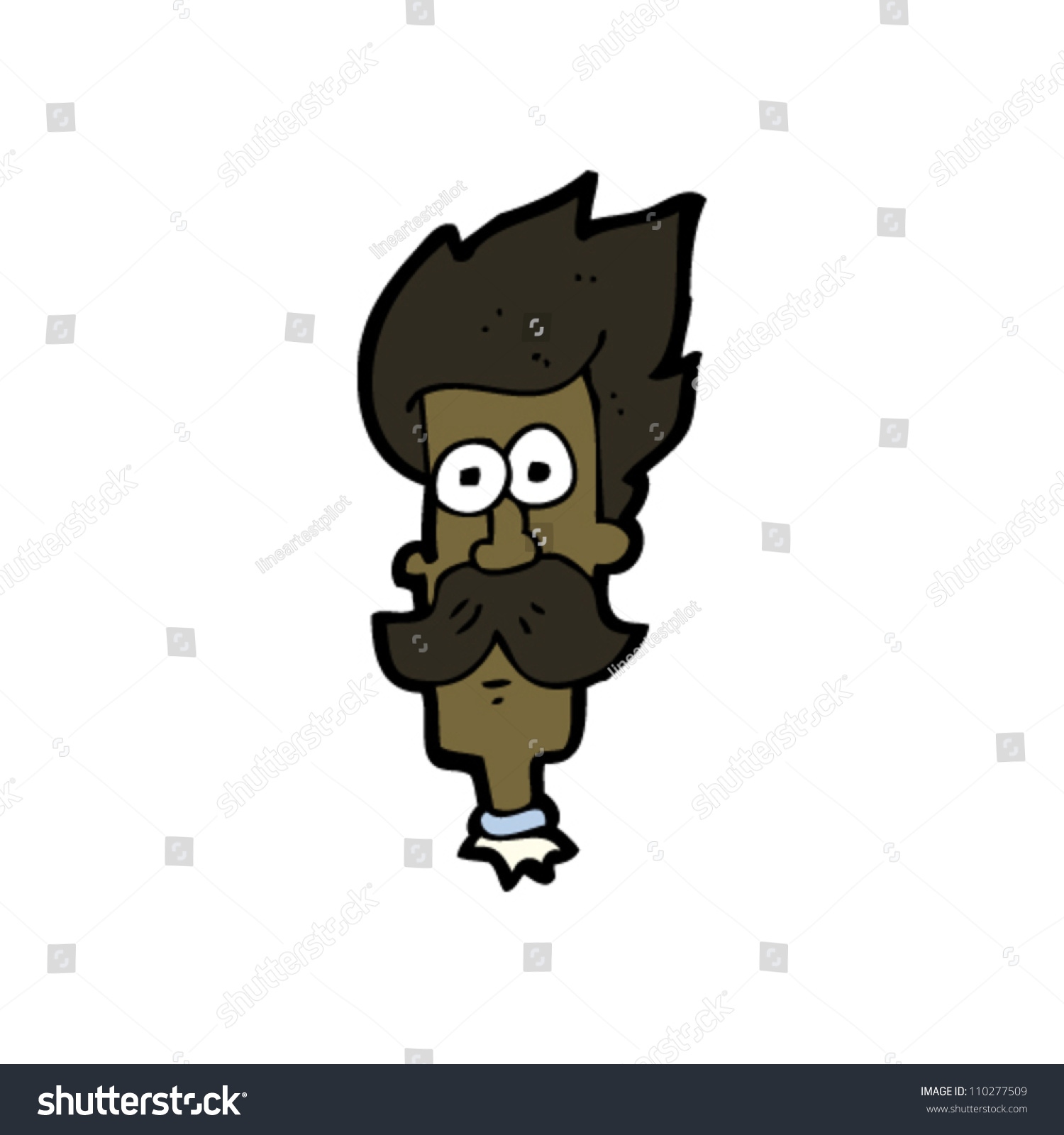 Cartoon Mustache Man Stock Vector 110277509 - Shutterstock