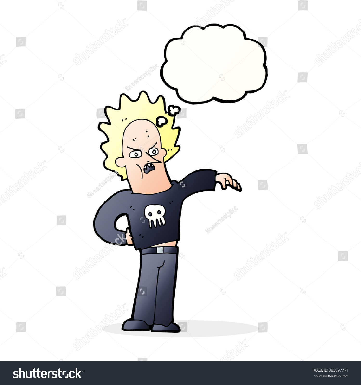 cartoon-nasty-boy-with-thought-bubble-stock-vector-illustration