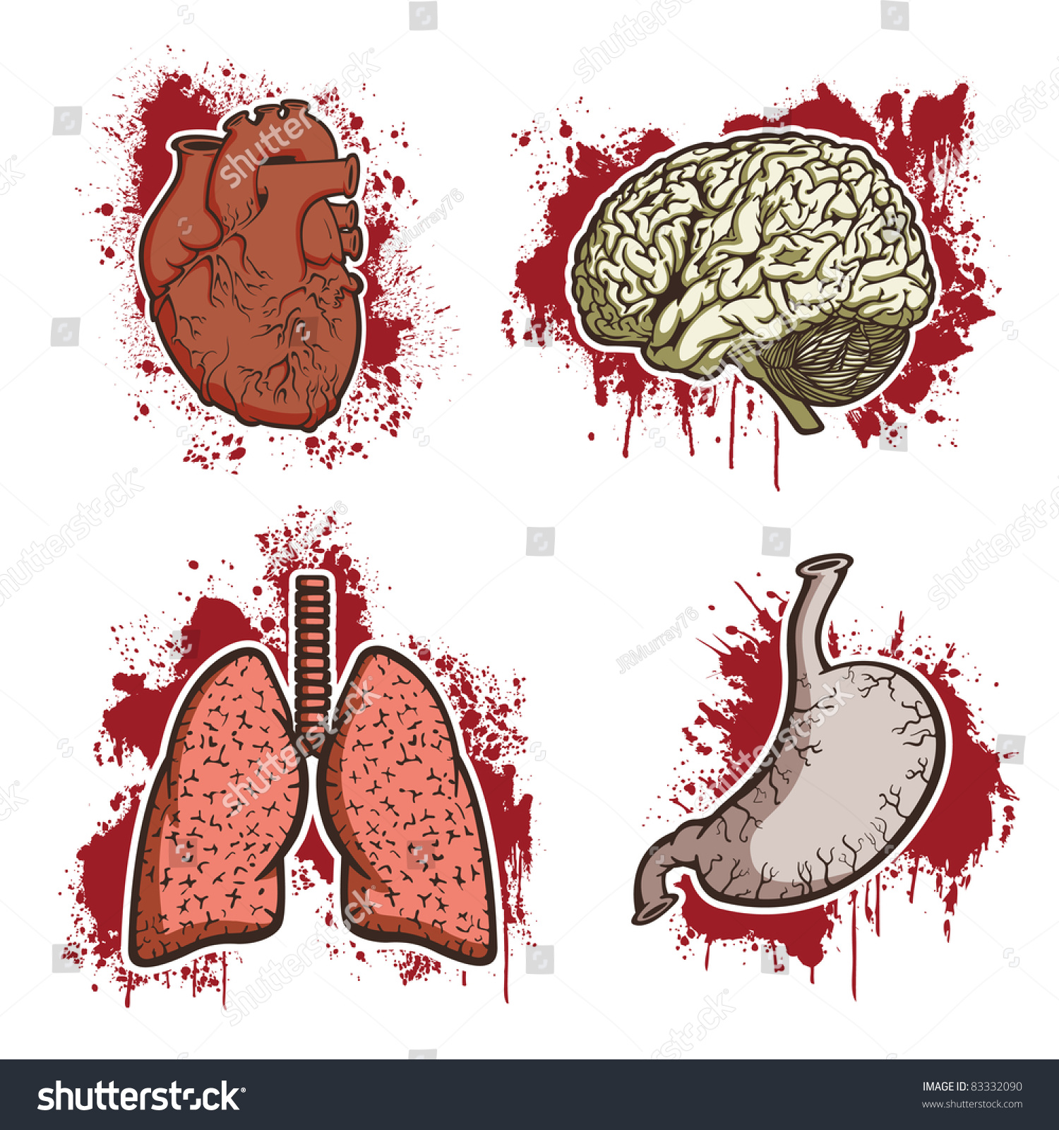 Cartoon Organs. Stock Vector Illustration 83332090 : Shutterstock