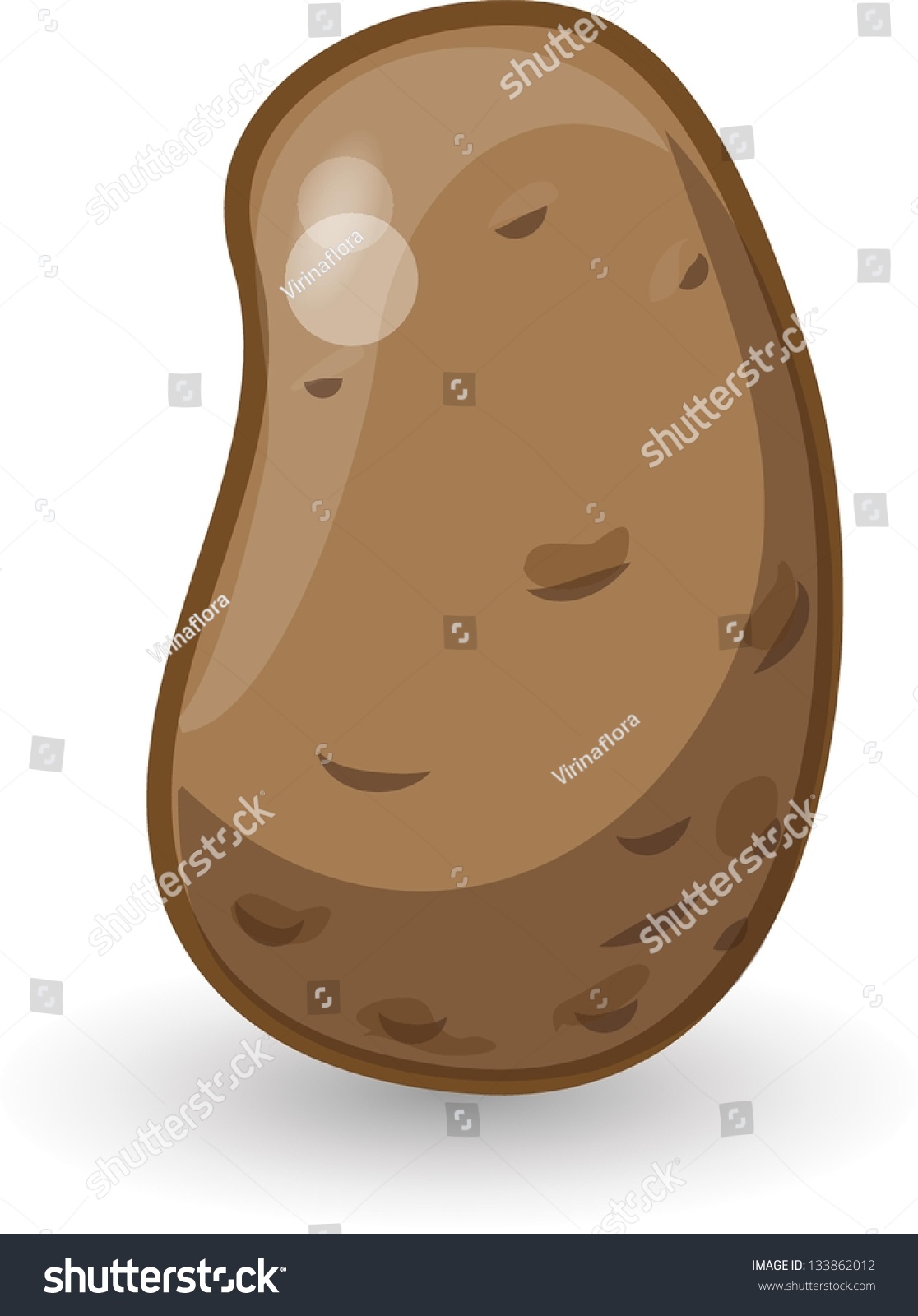 Cartoon Potato Stock Vector 133862012 - Shutterstock
