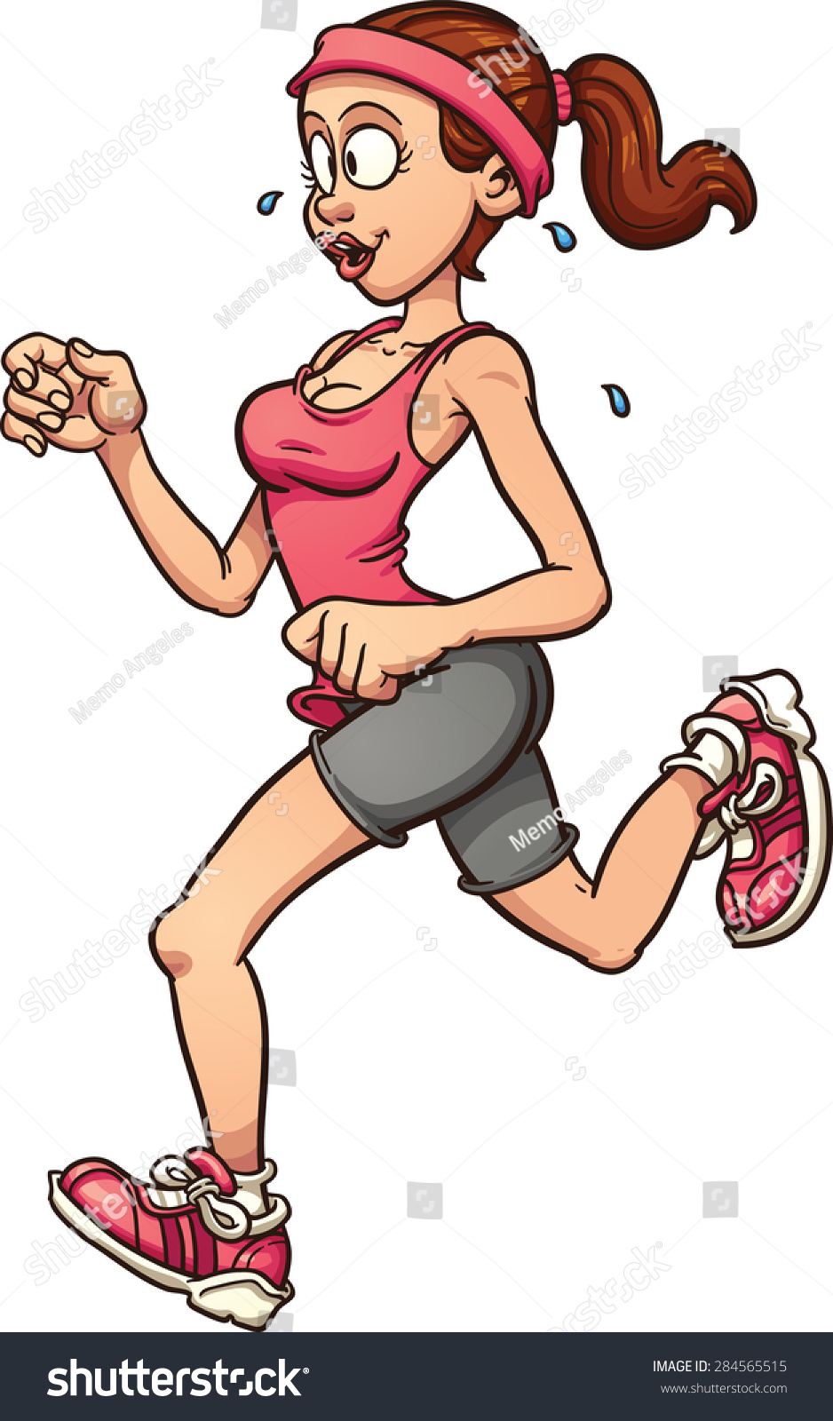 clipart girl jogging - photo #40