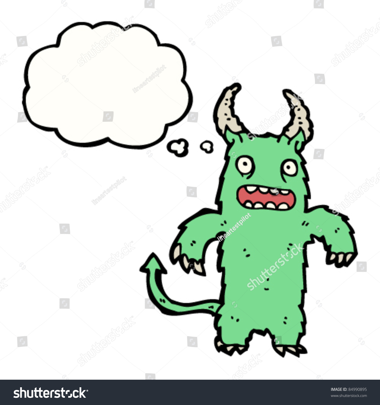 Cartoon Scary Halloween Monster Stock Vector Illustration 84990895