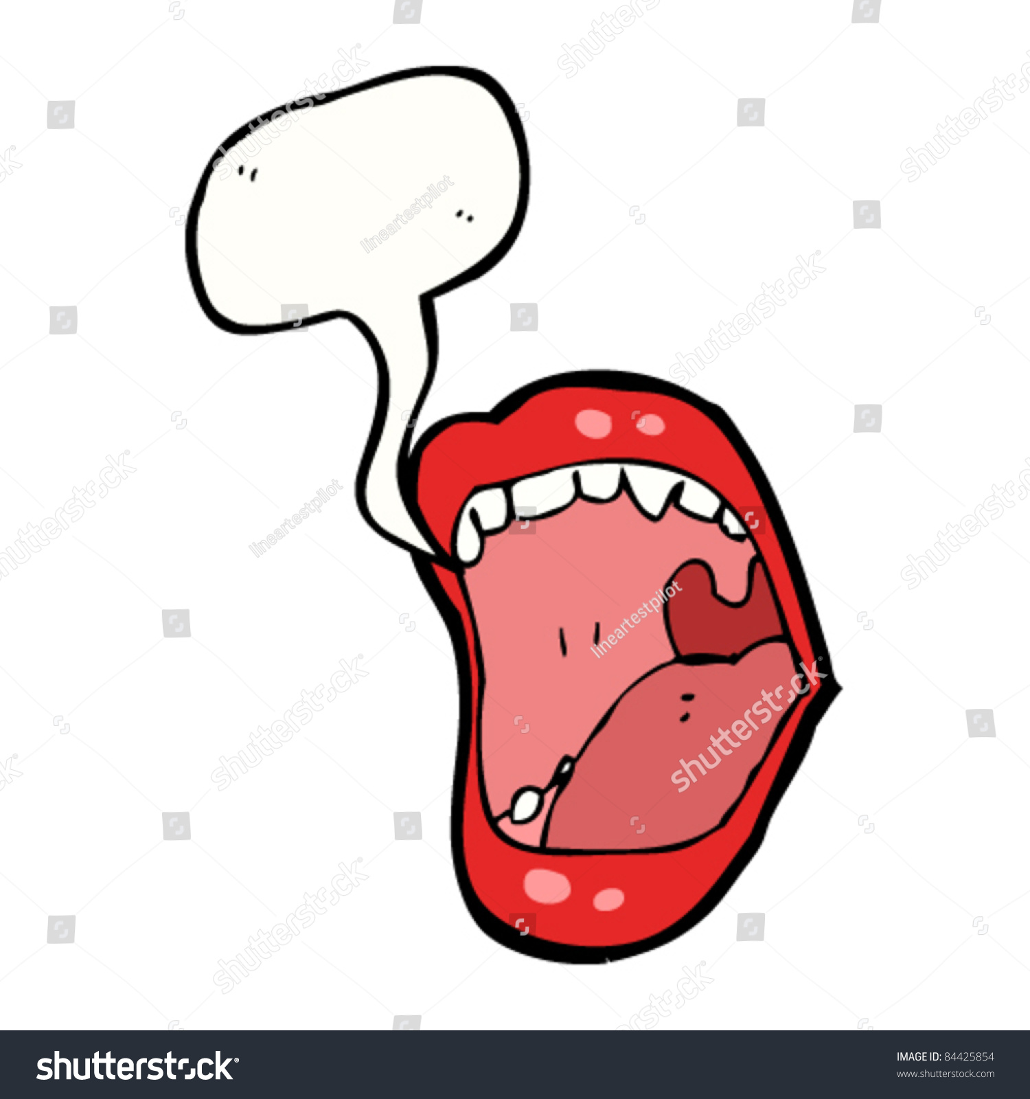 Cartoon Screaming Mouth Stock Vector Illustration 84425854 Shutterstock
