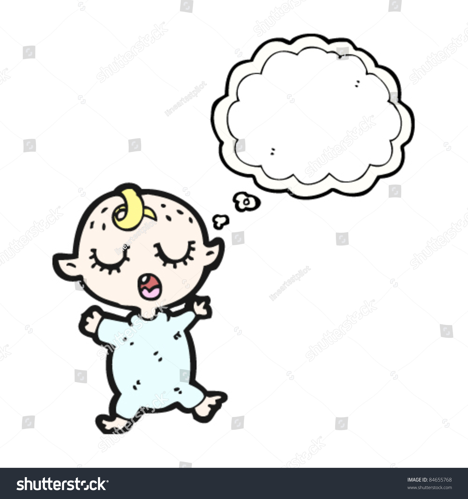 Cartoon Sleeping Baby Stock Vector 84655768 - Shutterstock