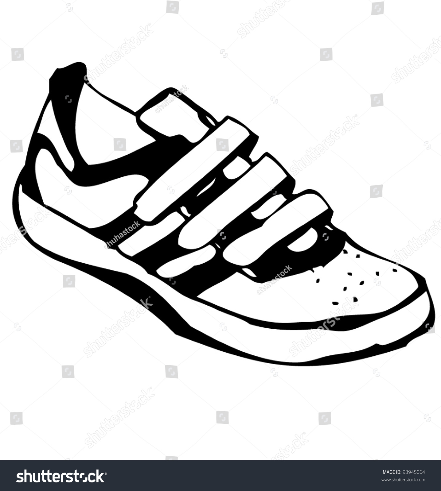 Cartoon Sneakers Shoe Illustration Stock Vector 93945064 - Shutterstock