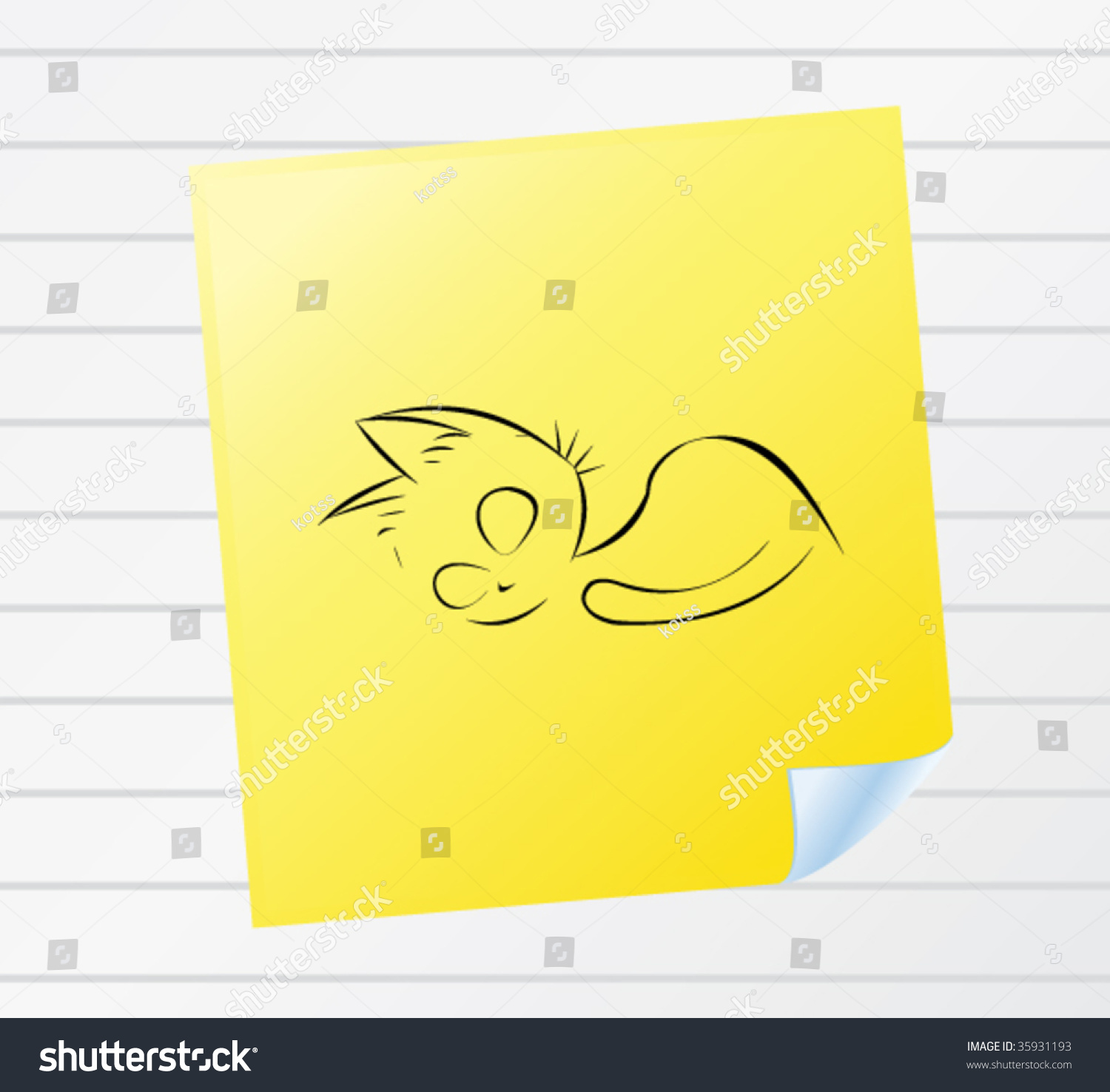 Cartoon Sticker Stock Vector Illustration 35931193 : Shutterstock