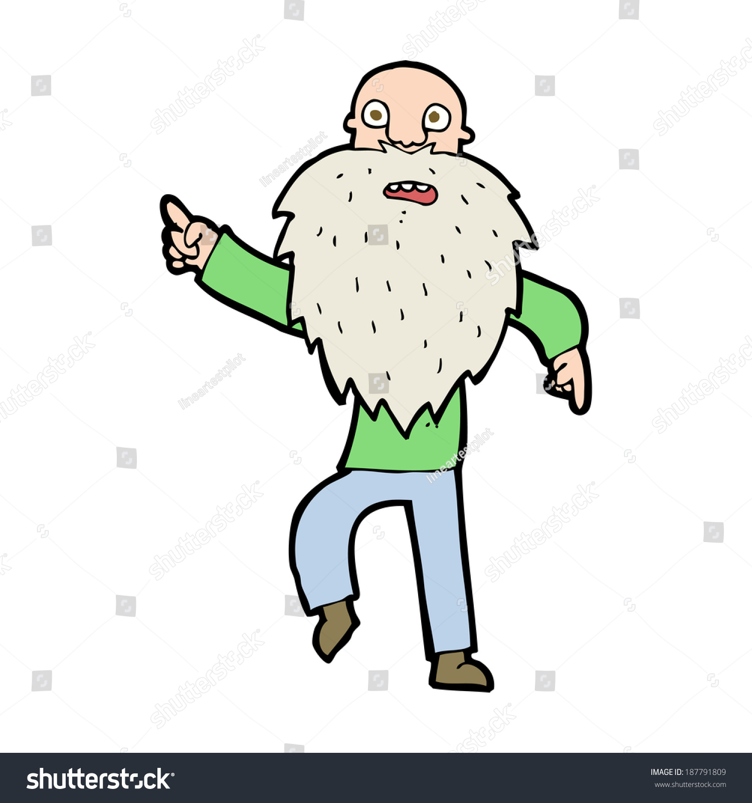 Cartoon Stressed Old Man Stock Vector Royalty Free 187791809