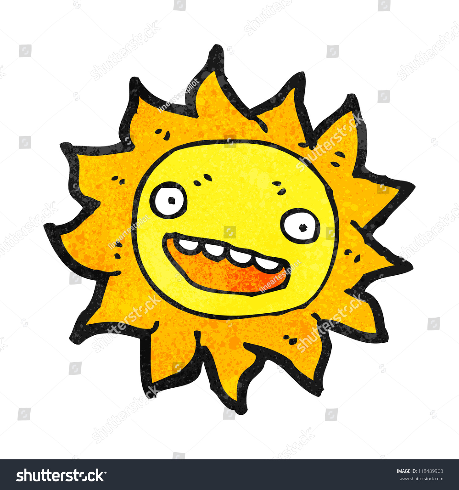 Cartoon Sun Stock Vector Illustration 118489960 : Shutterstock