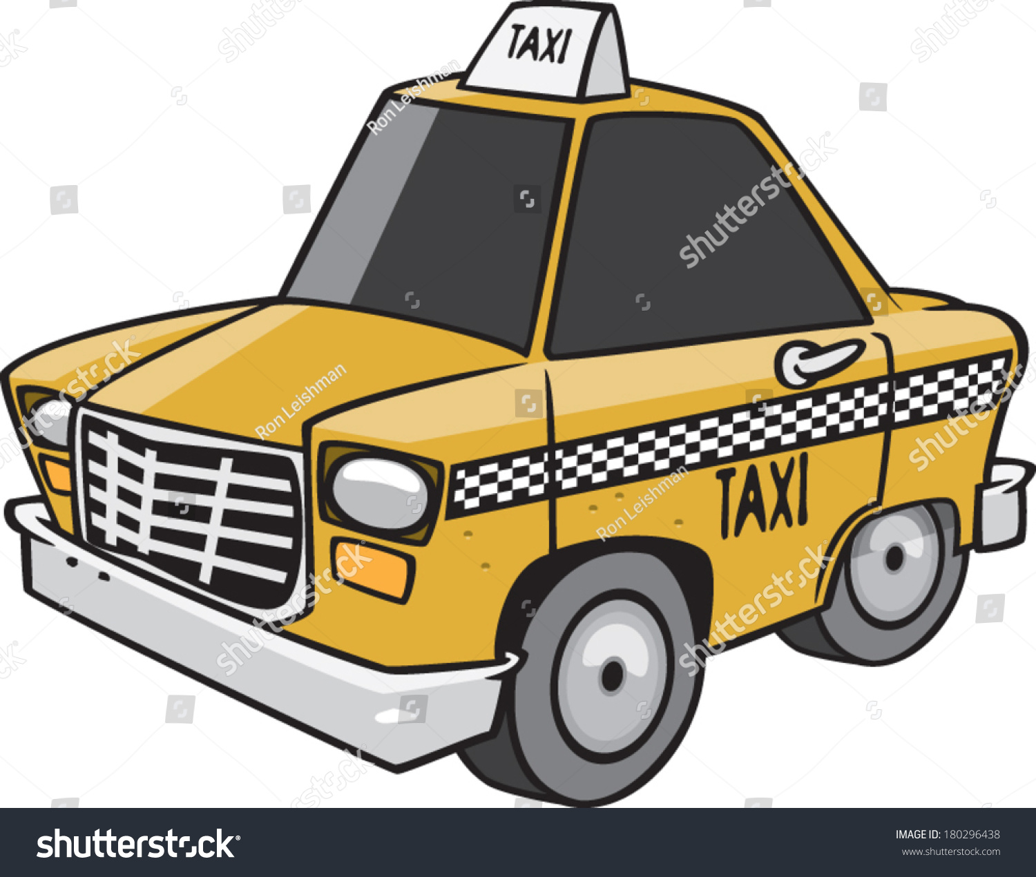 Cartoon Taxi Cab Stock Vector Illustration 180296438 : Shutterstock