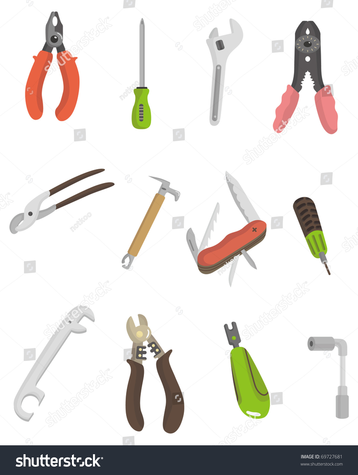 Cartoon Tool Icon Stock Vector Illustration 69727681 : Shutterstock