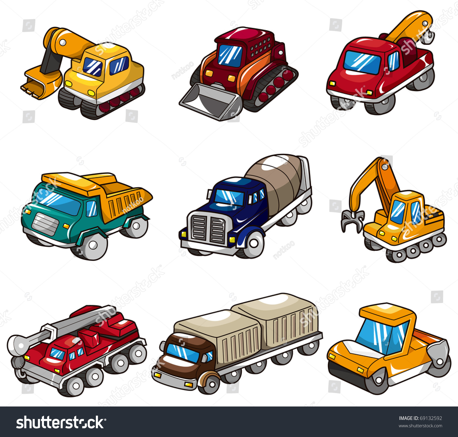 Cartoon Truck Icon Stock Vector Illustration 69132592 : Shutterstock