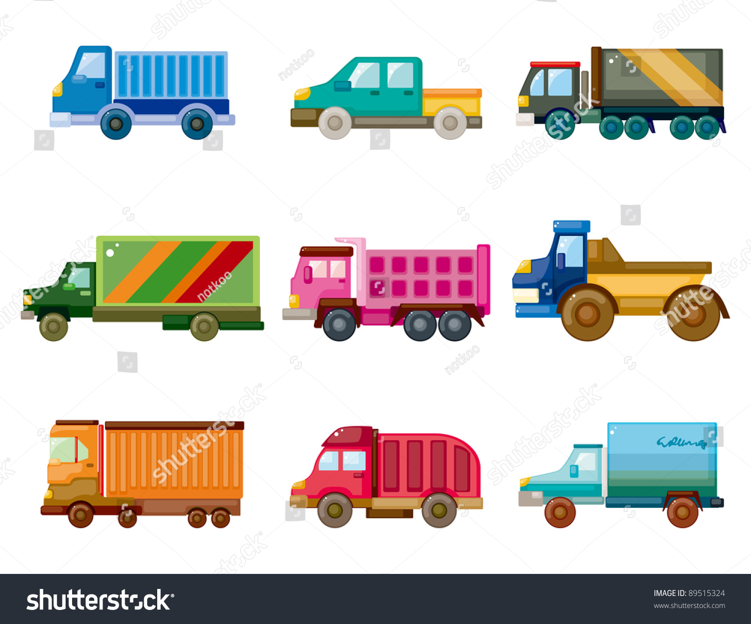 Cartoon Truck Icon Stock Vector 89515324 - Shutterstock