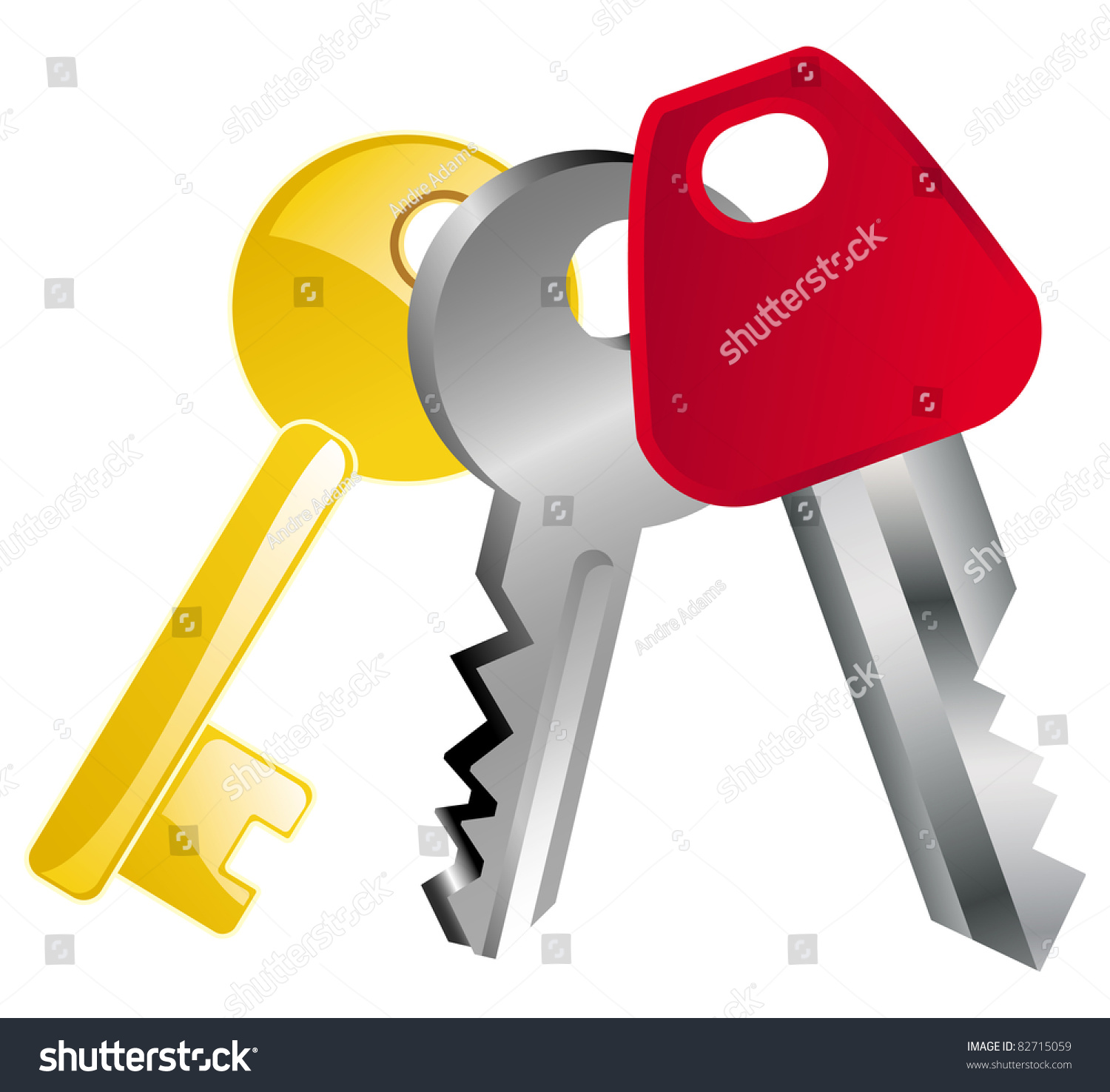 Cartoon Vector Illustration Of A Keys Collection - 82715059 : Shutterstock