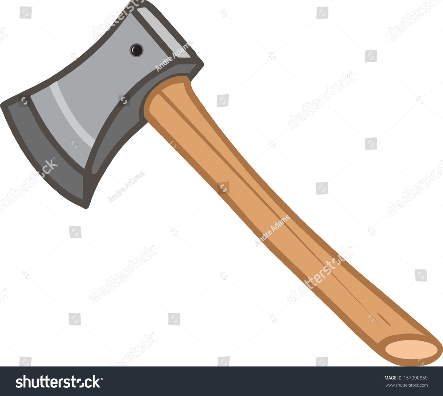 Cartoon Vector Illustration Of An Axe Wooden - 157090859 : Shutterstock