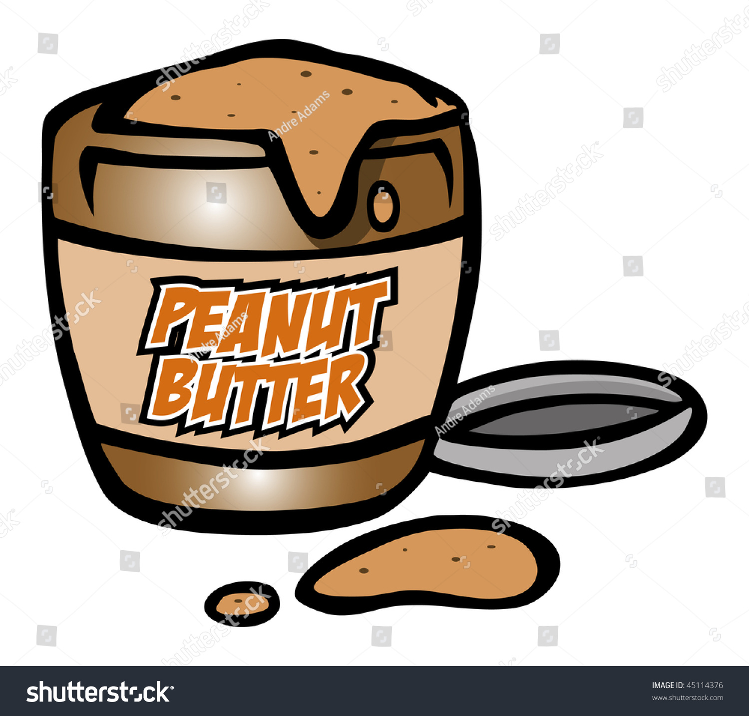 Cartoon Vector Illustration Peanut Butter - 45114376 : Shutterstock