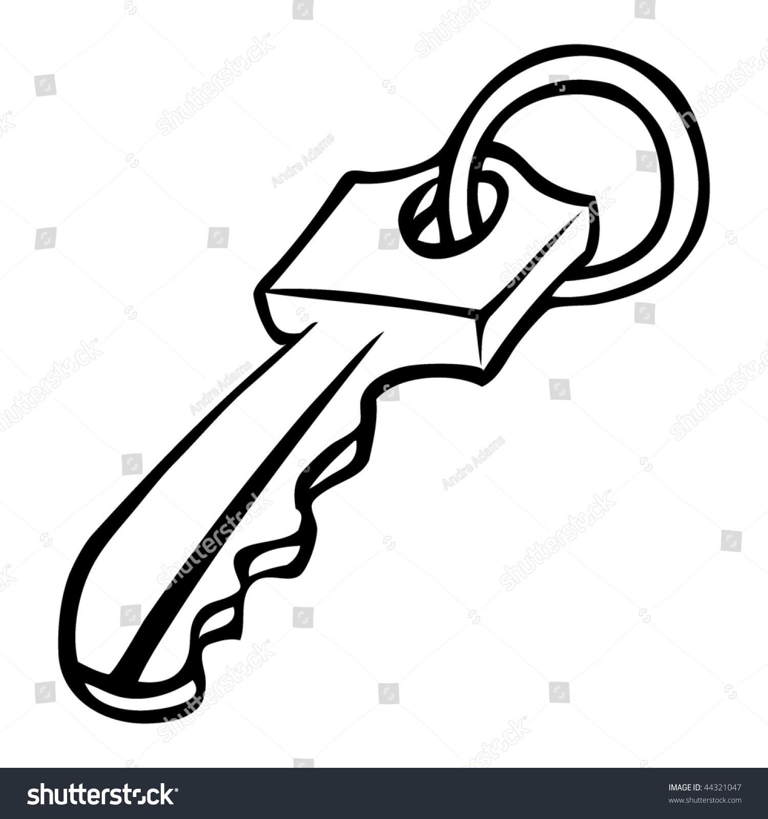 Cartoon Vector Outline Illustration Key - 44321047 : Shutterstock