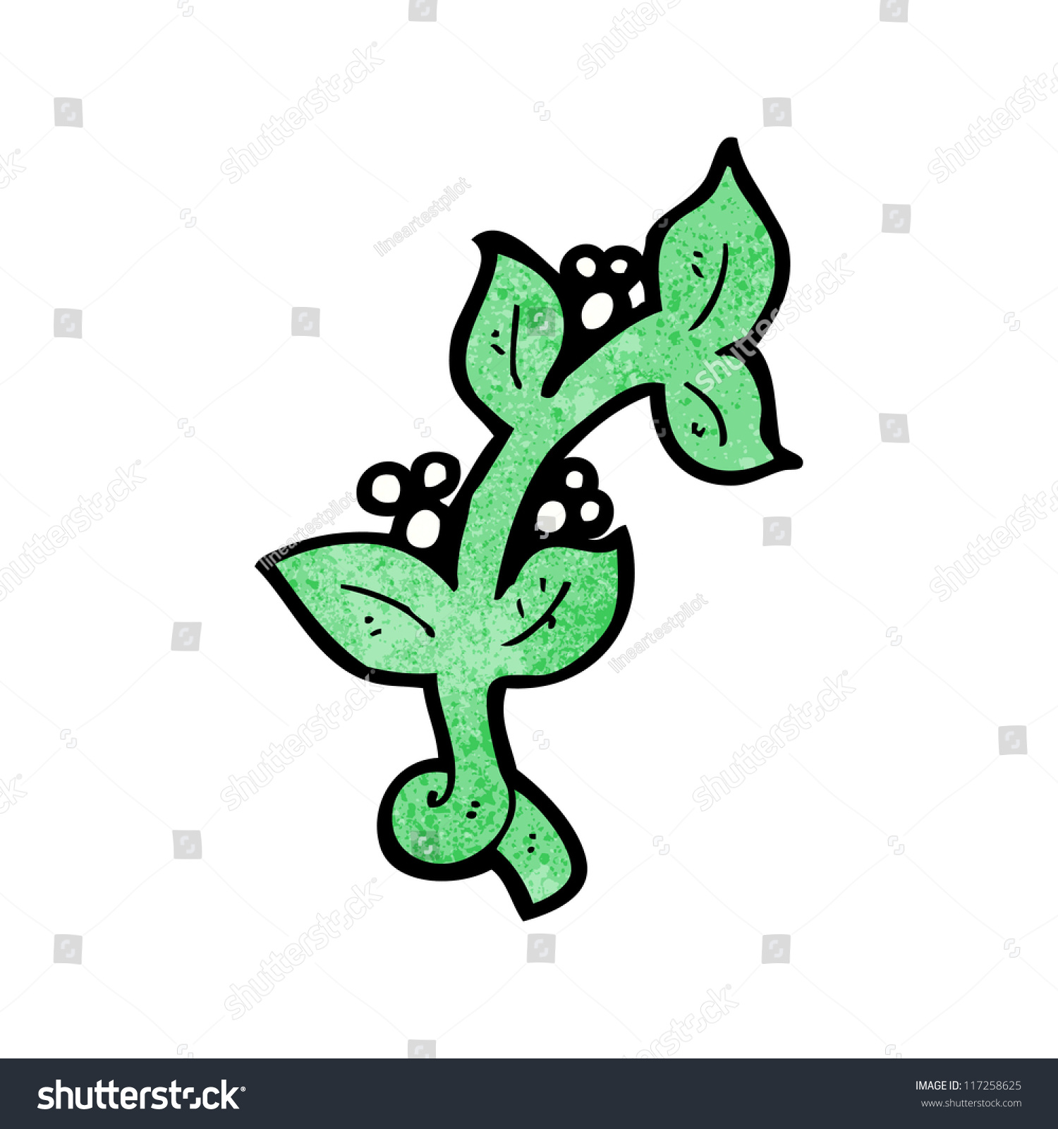 Cartoon Vine With Berries Stock Vector Illustration 117258625 