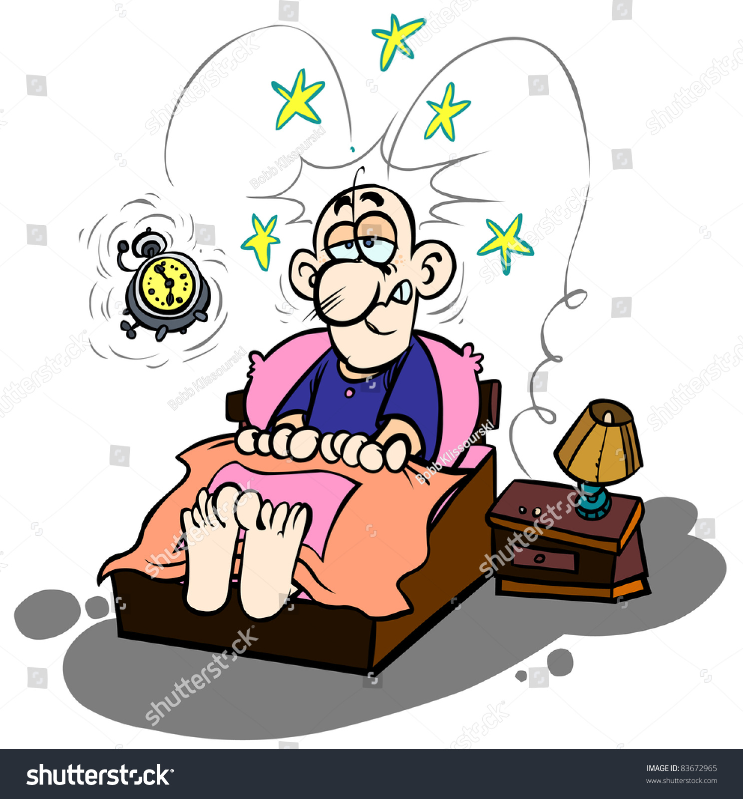 Cartoon Wakingup Stock Vector 83672965 - Shutterstock