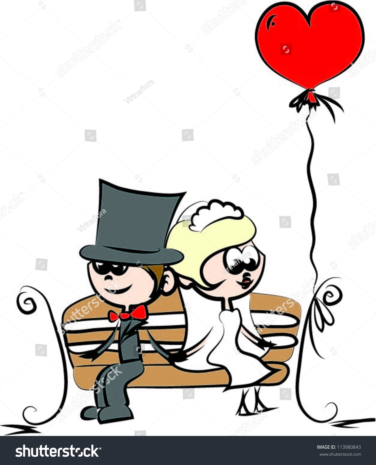 Cartoon Wedding Pictures Stock Vector Illustration 113980843 Shutterstock 0090