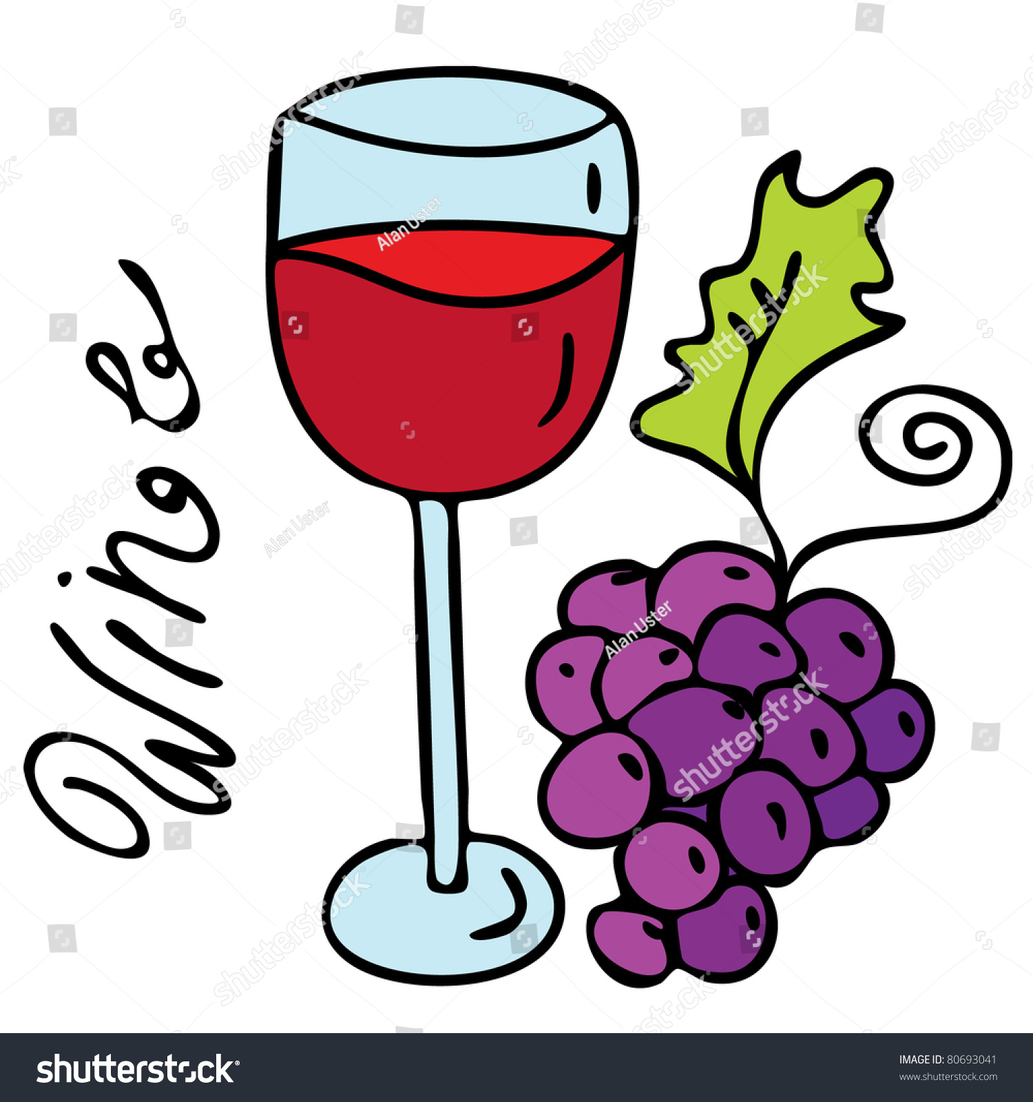 Cartoon Wine Stock Vector Illustration 80693041 : Shutterstock