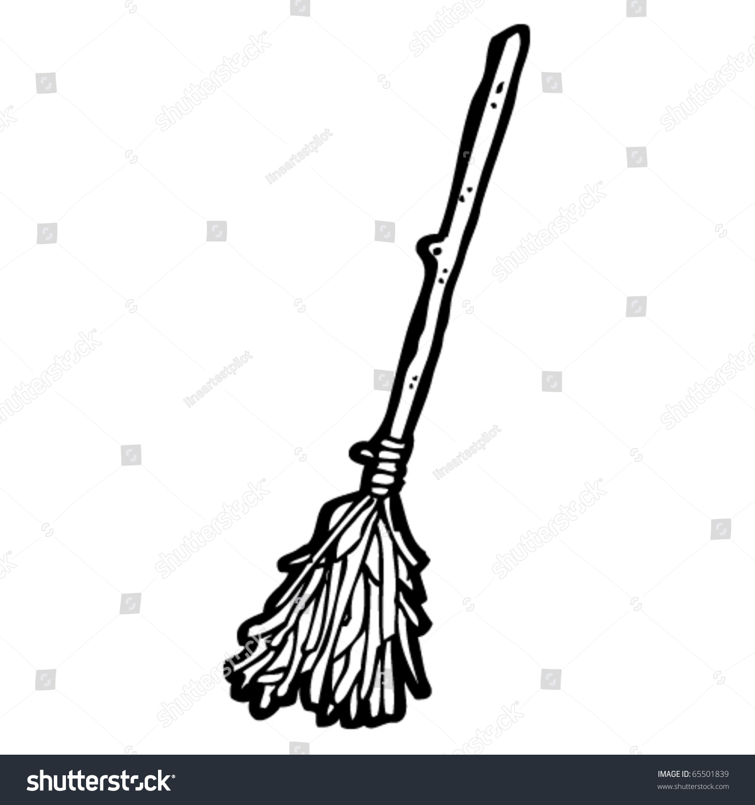 Cartoon Witches Broom Stock Vector Illustration 65501839 : Shutterstock