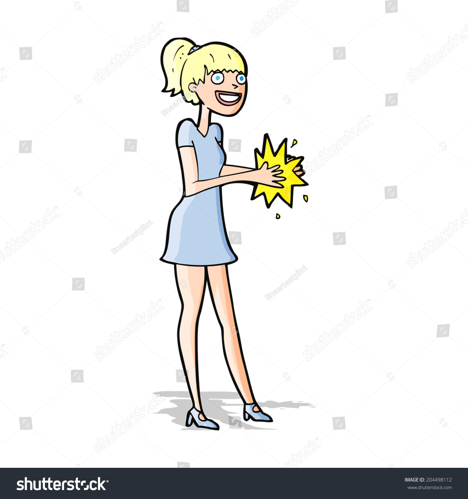 cartoon woman clapping hands cartoon woman clapping hands